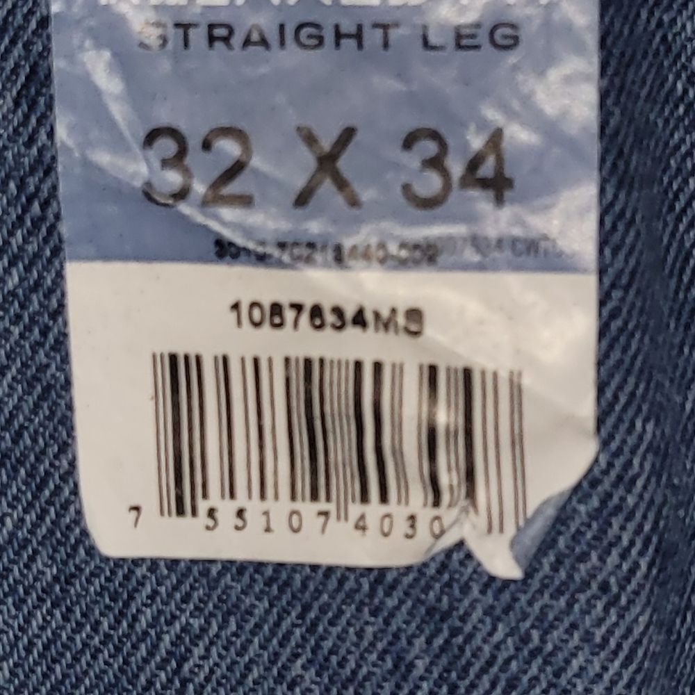 Rustler Classic Relaxed Fit Straight Leg 32 X 34 Blue Jeans NWT - Picture 3 of 7
